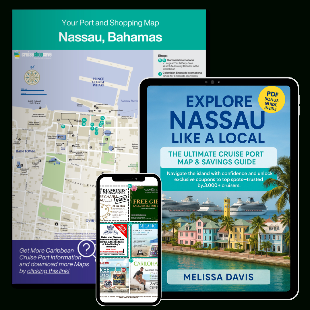 Free Nassau Cruise Port Map + Tips | Cruiseshopsave™ with regard to Printable Map Of Nassau Bahamas Cruise Port