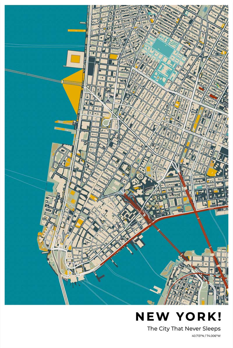 Free New York City Street Map Poster - Craft &amp;amp; Oak intended for New York City Street Map Printable