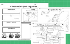 Free Printable Continents And Oceans Map Bundle intended for Free Printable Blank Map of the Continents and Oceans