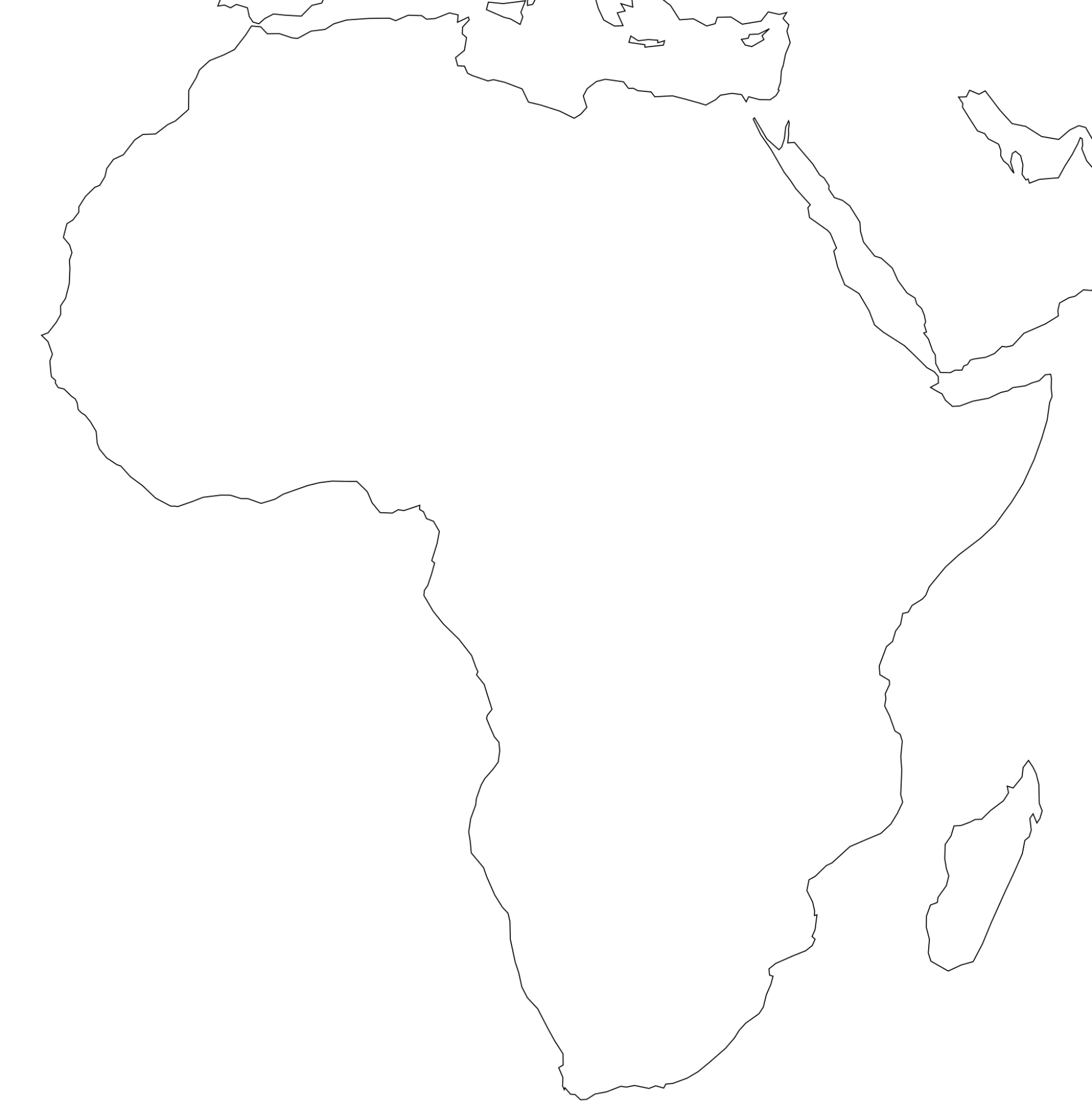free printable maps of africa inside free printable blank map of africa Free Printable Maps Of Africa inside Free Printable Blank Map of Africa