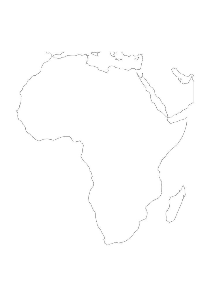 Blank Political Map of Africa Printable