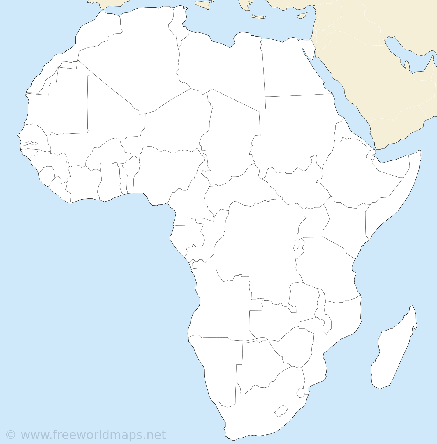 free printable maps of africa throughout free printable blank map of africa Free Printable Maps Of Africa throughout Free Printable Blank Map Of Africa