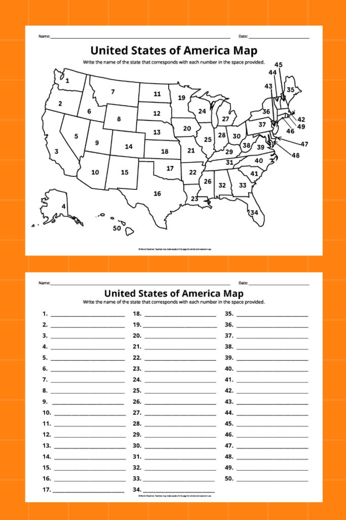 Free Printable United States Map With Abbreviations | Adams Printable Map