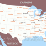 Free Printable Maps Of The United States With Regard To Free Printable Map Of United States Of America