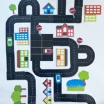 Free Printable Road Template   Pjs And Paint Regarding Free Printable Printable Road Map For Toy Cars
