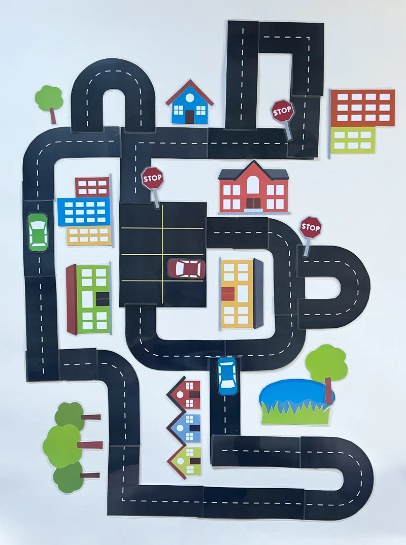 Free Printable Road Template - Pjs And Paint regarding Free Printable Printable Road Map For Toy Cars