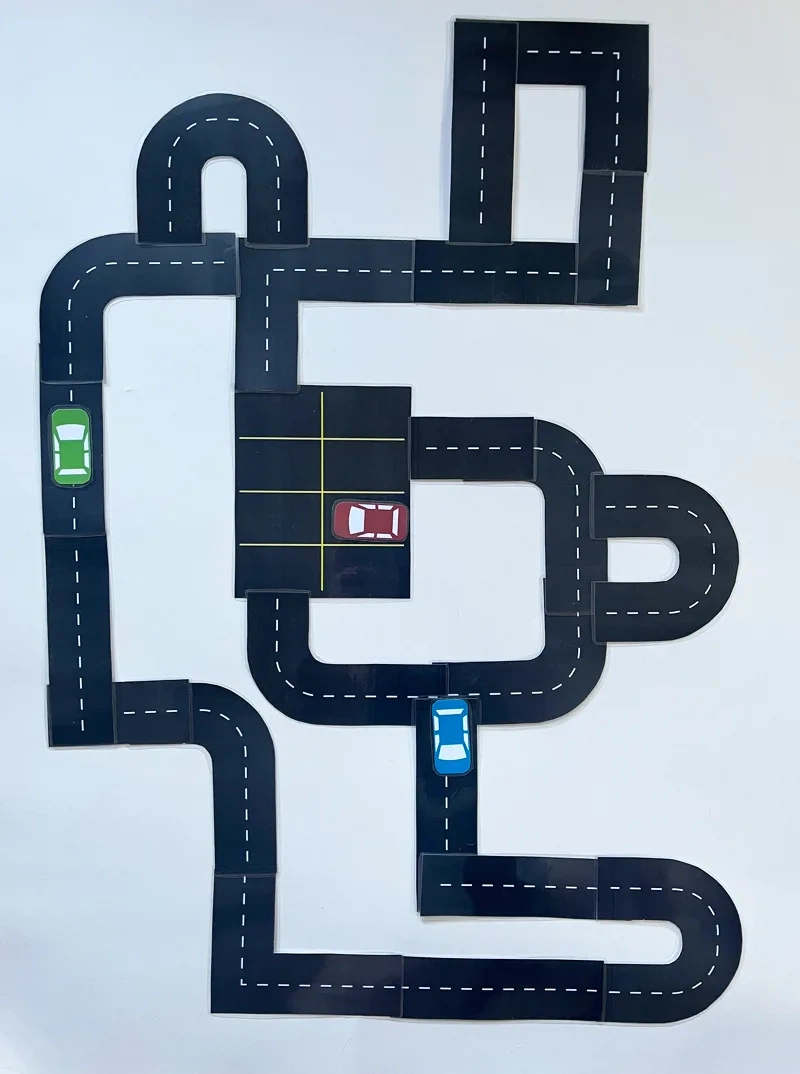 Free Printable Road Template - Pjs And Paint within Free Printable Printable Road Map For Toy Cars