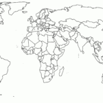 Free Printable World Map With Countries Template In Pdf Pertaining To Black And White World Map With Countries Printable