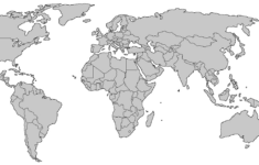 Free Printable World Map With Countries Template In Pdf pertaining to Free Printable World Map A4 Size Black And White