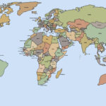 Free Printable World Map With Countries Template In Pdf Regarding Free Printable World Map With Labels
