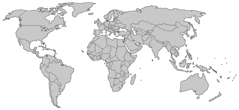 Printable Blank World Map With Countries | Adams Printable Map