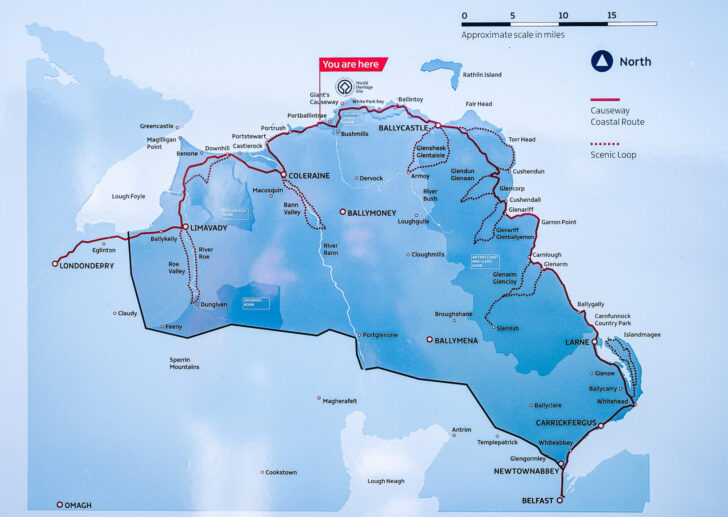 Map of Northern Ireland Giant’s Causeway