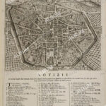 G Ferrtini. Map Of The Walled Historic Italian City Of Bologna Within City Map Of Bologna Italy
