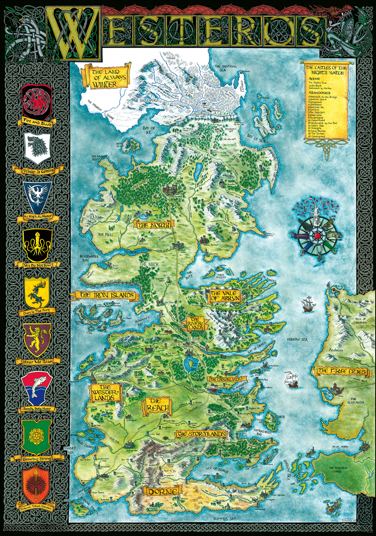 Game Of Thrones Maps - Klaradox with regard to Game Of Thrones Map Of The Seven Kingdoms Printable