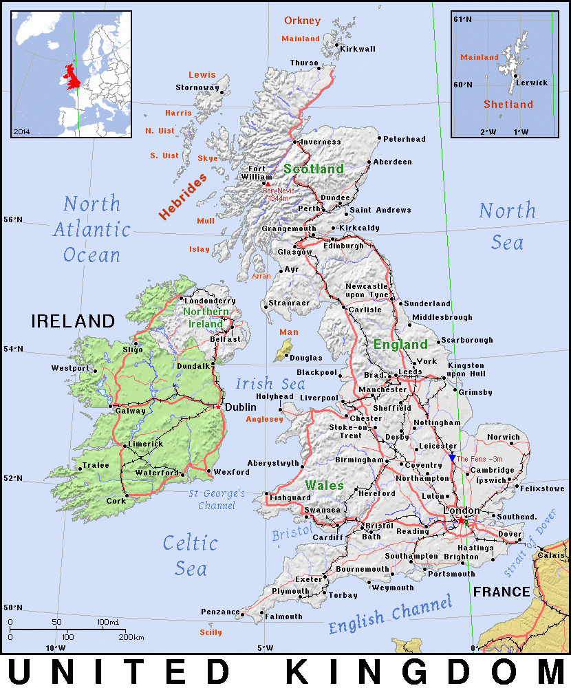 Gb · United Kingdom · Public Domain Mapspat, The Free, Open for Free Printable Map Of United Kingdom