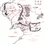 General Map Of Middle Earth   Tolkien Gateway Intended For Lord Of The Rings Map Printable