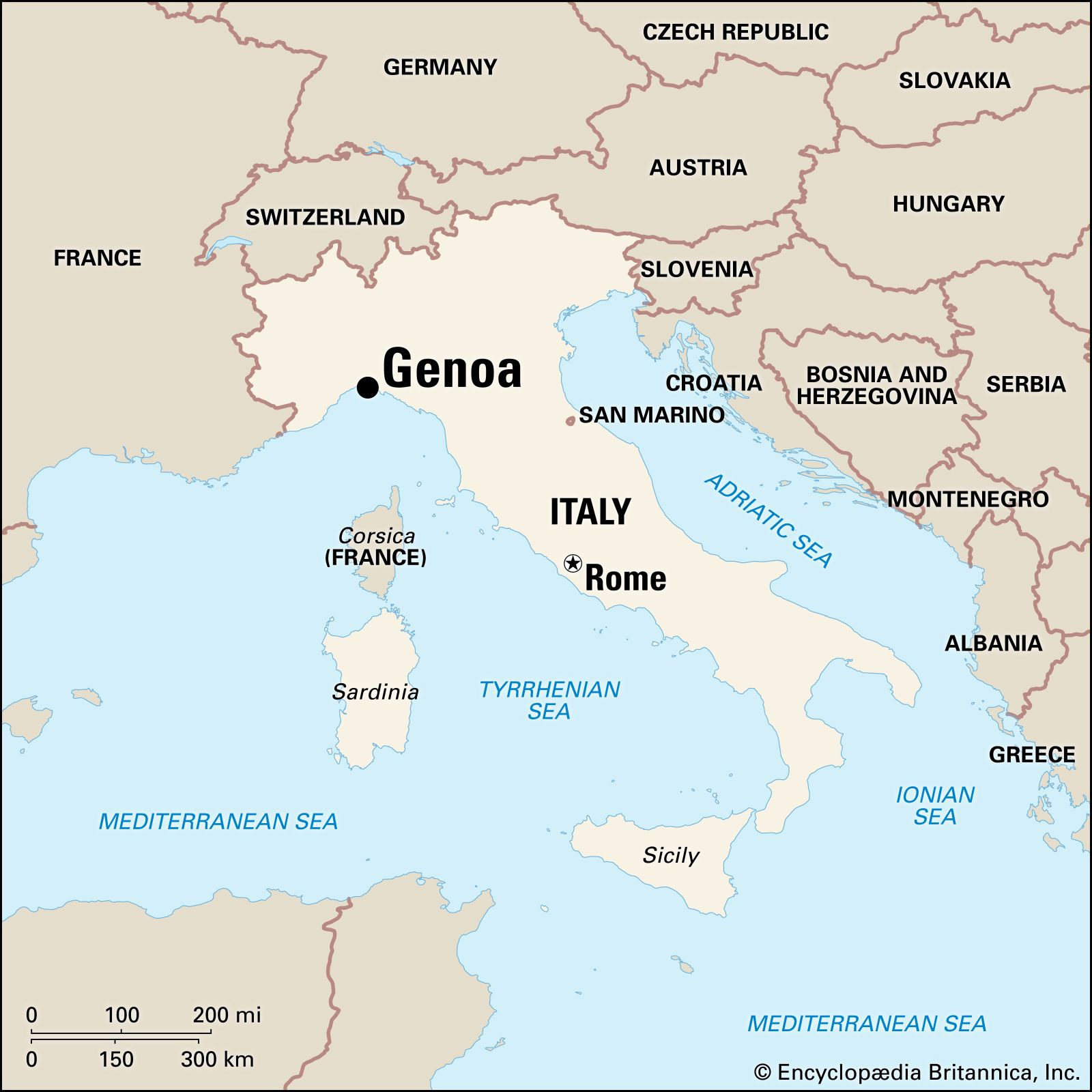 Genoa | Italy, Map, History, Facts, &amp;amp; Points Of Interest | Britannica for City Map of Genoa Italy