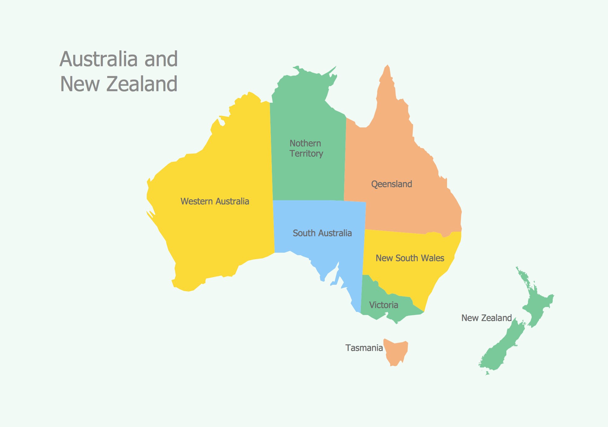 Geo Map - Australia - New Zealand | Geo Map - Australia | Geo Map intended for Free Printable Map of Australia and New Zealand