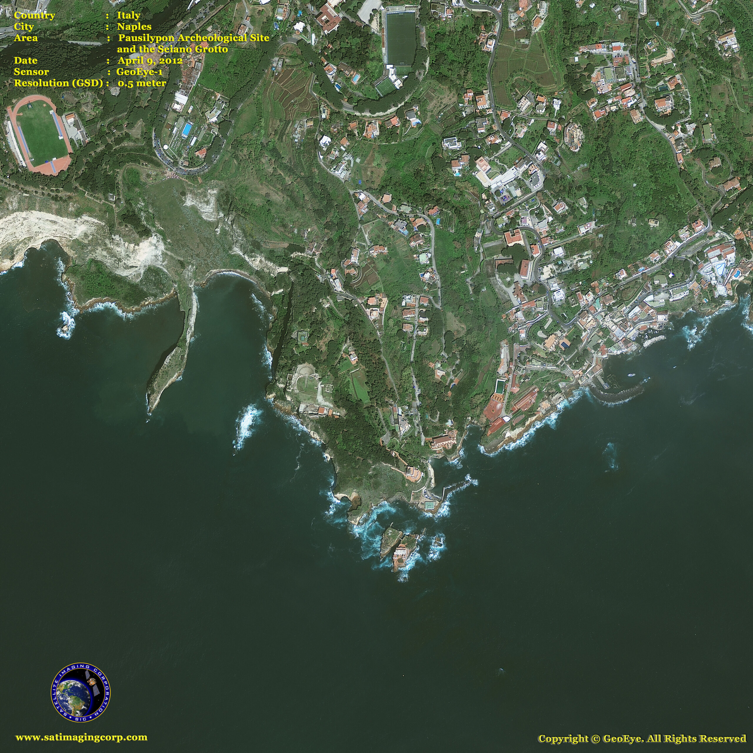 Geoeye-1 Satellite Image Of Naples, Italy | Satellite Imaging Corp within Google Map of Naples Italy