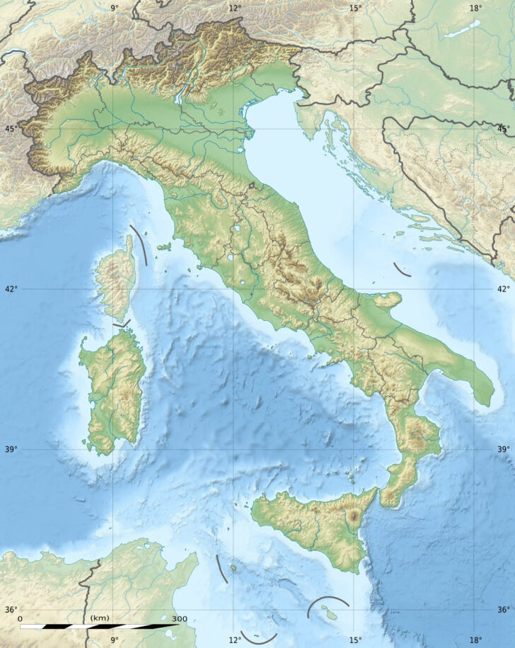 Map of Mountain Ranges In Italy Map of Mountain Ranges In Italy
