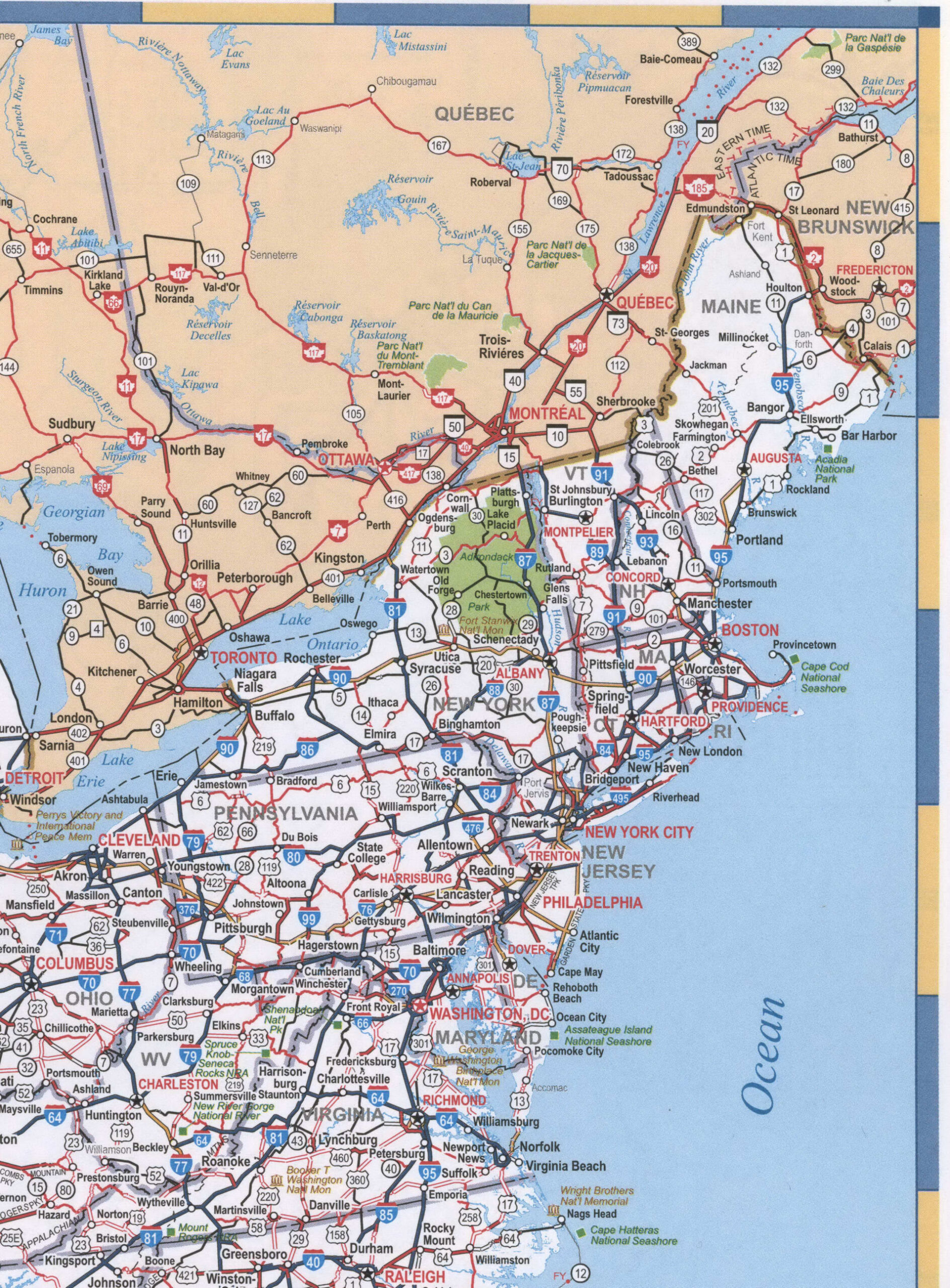 Google Maps Rand Mcnally New England Road Map - Easy-Read Folded with regard to Free Printable Map Of New England States