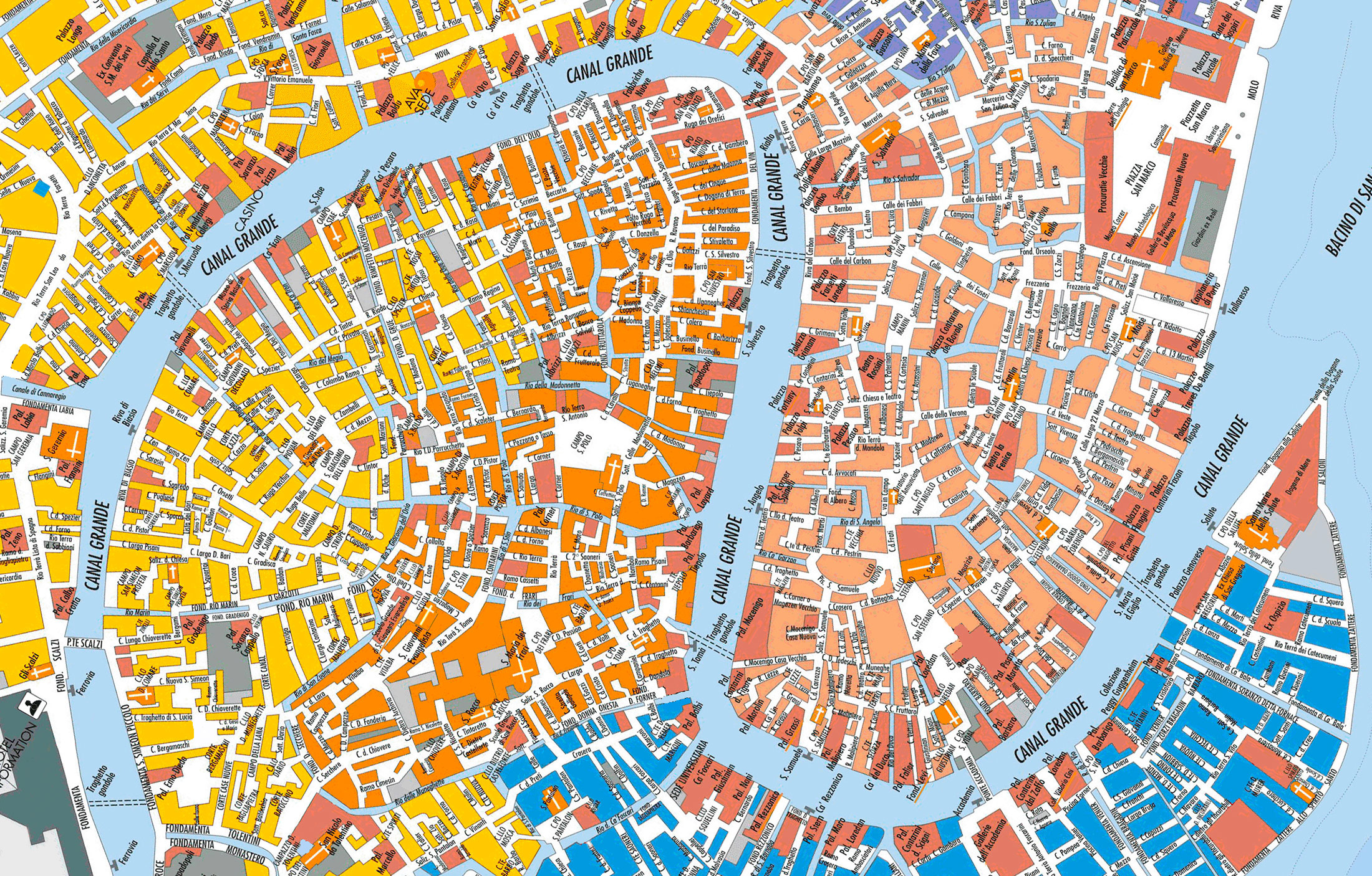 Grand Canal, Venice throughout Map Of Venice Canals Italy