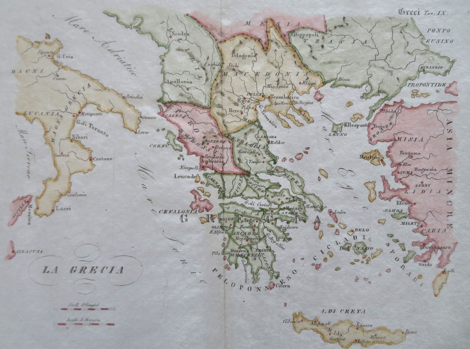 Greece Balkans Turkey Italy Greek Islands C.1810 Antique Italian regarding Map of Italy Greece Turkey