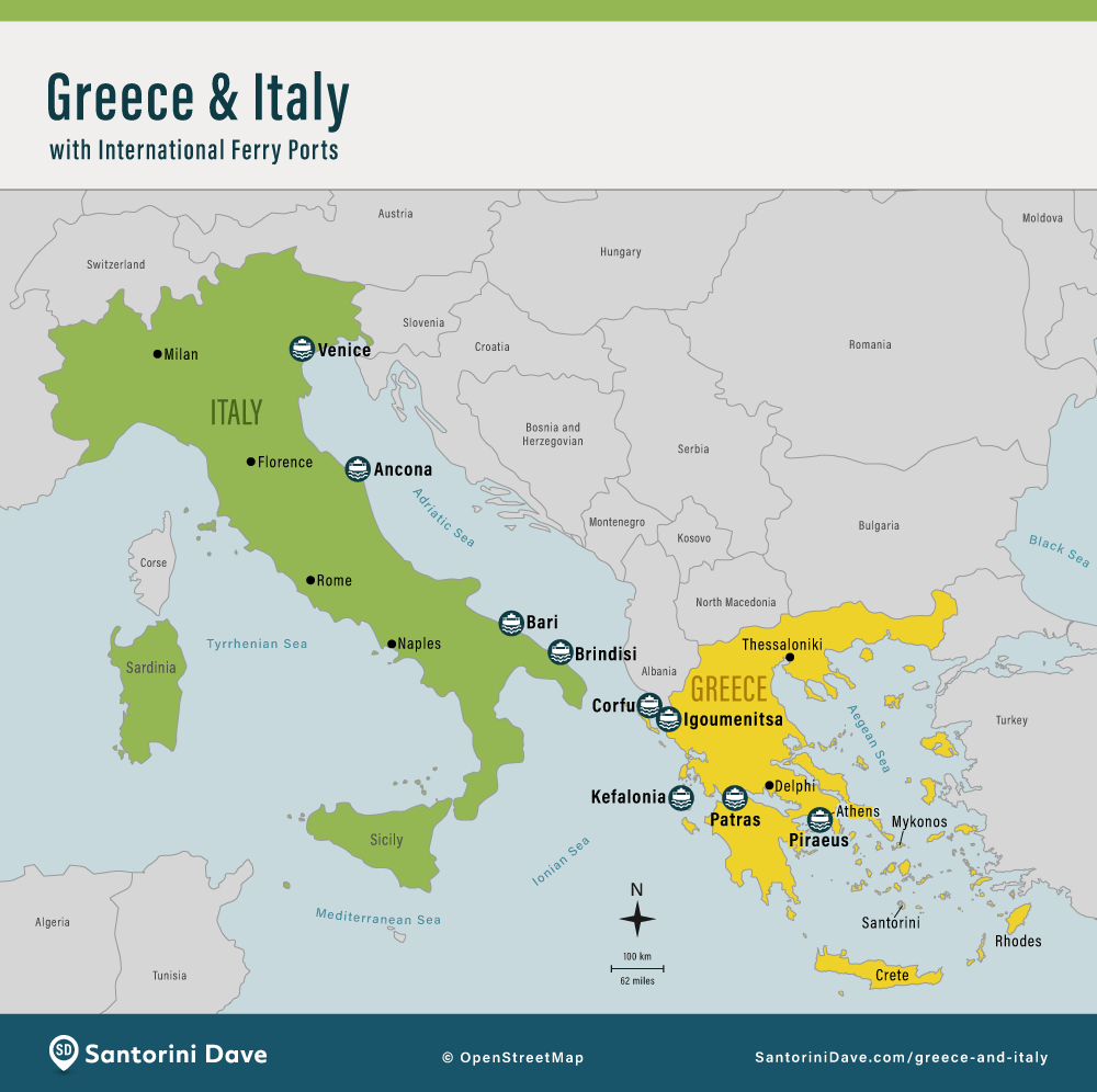 Greece &amp;amp; Italy - Map, Itinerary, &amp;amp; Where To Go inside Map Of Italy To Greece