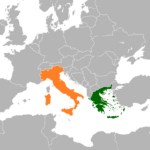 Greece–Italy Relations   Wikipedia Throughout Map Of Greece And Italy