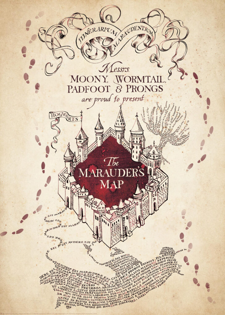 Free Printable Harry Potter Marauders Map Free Printable Harry Potter Marauders Map