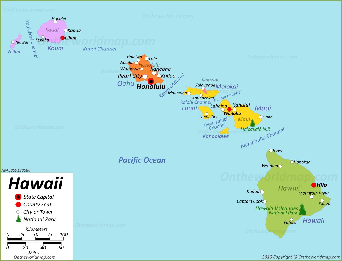 Hawaii Map | Usa | Maps Of Hawaii (Hawaiian Islands) within Free Printable Map of Hawaiian Islands