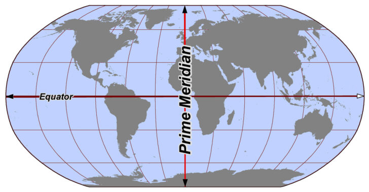 Map of Western and Eastern Hemisphere