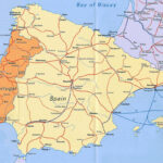Highways Map Of Portugal And Spain | Portugal | Europe | Mapsland Regarding Map Of Portugal And Spain