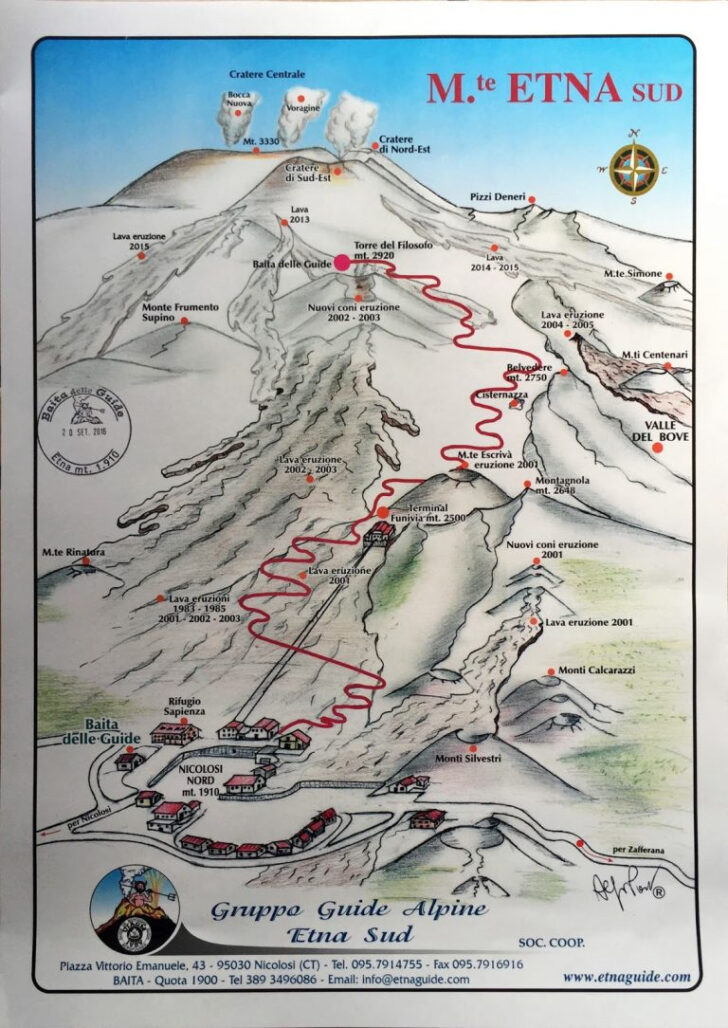 Map of Mount Etna Italy Map of Mount Etna Italy