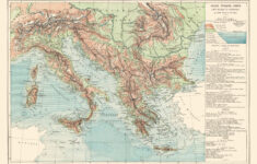Historic Map - Italy Turkey Greece - Drioux 1882 - 32.75 X 23 for Map Of Italy Greece Turkey