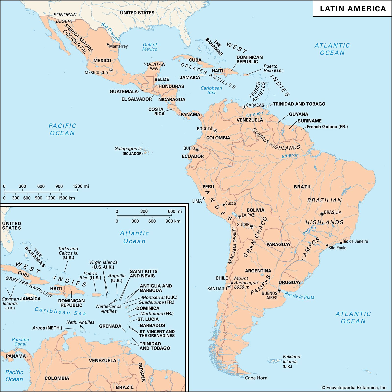 History Of Latin America | Meaning, Countries, Map, &amp;amp; Facts for Spanish Map of North and South America