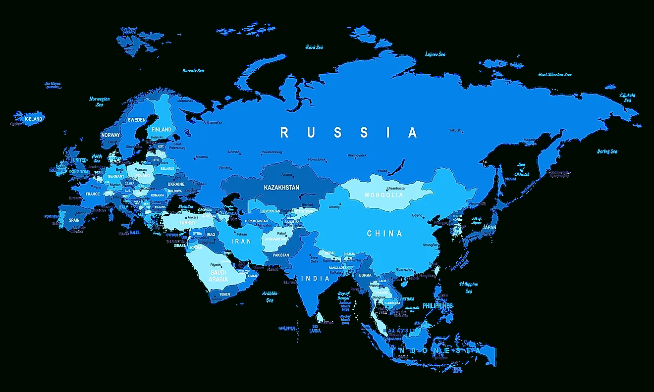 How Is The Border Between Europe And Asia Defined? - Worldatlas with Do Maps Of Just Europe And Asia Exist