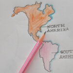 How To Draw American Map||North America||South America||Pencil Sketch With North And South America Map Drawing