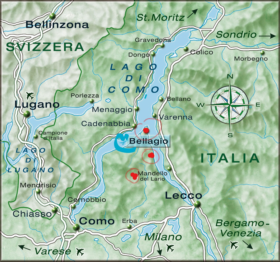 How To Get To Bellagio - Lake Como -Italy - Mybellagio with Map Of Bellagio Lake Como Italy