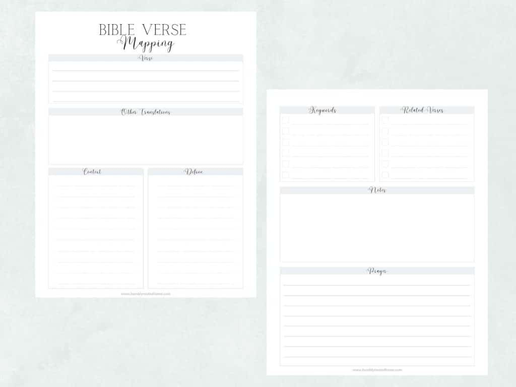 How To Use Bible Verse Mapping (Free Printable Worksheet!) pertaining to Free Printable Bible Verse Mapping Template