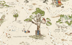 Hundred Acre Wood Wallpaperdisney X Sanderson - Stillorgan Decor throughout Hundred Acre Wood Map Free Printable