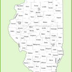 Illinois County Map   Ontheworldmap Within Illinois County Map With Cities Printable