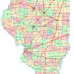 Illinois Printable Map Throughout Printable Map Of Illinois With Cities