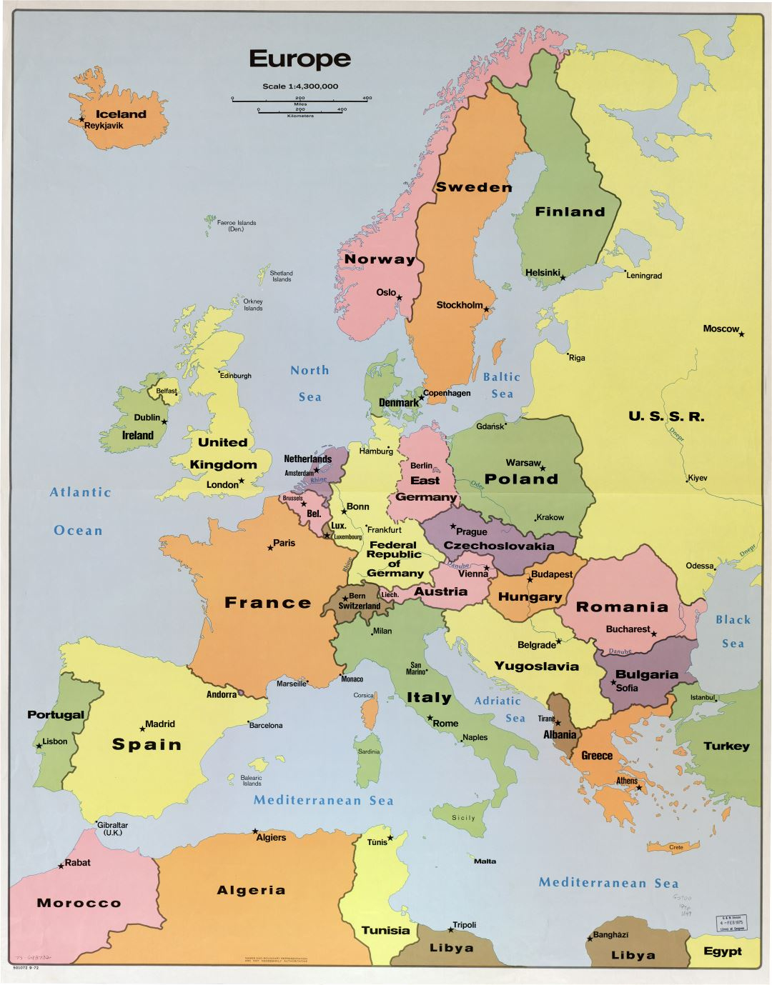In High Resolution Detailed Political Map Of Europe With The Marks in High Resolution Map Of Europe And Asia