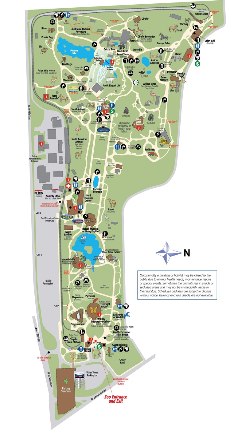 Information And Safety - Detroit Zoo with regard to Detroit Zoo Map