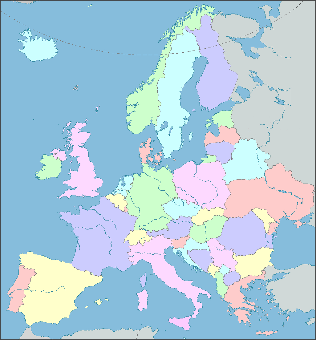 Interactive Map Of Europe, Europe Map With Countries And Seas regarding Interactive Map Of Europe And Asia