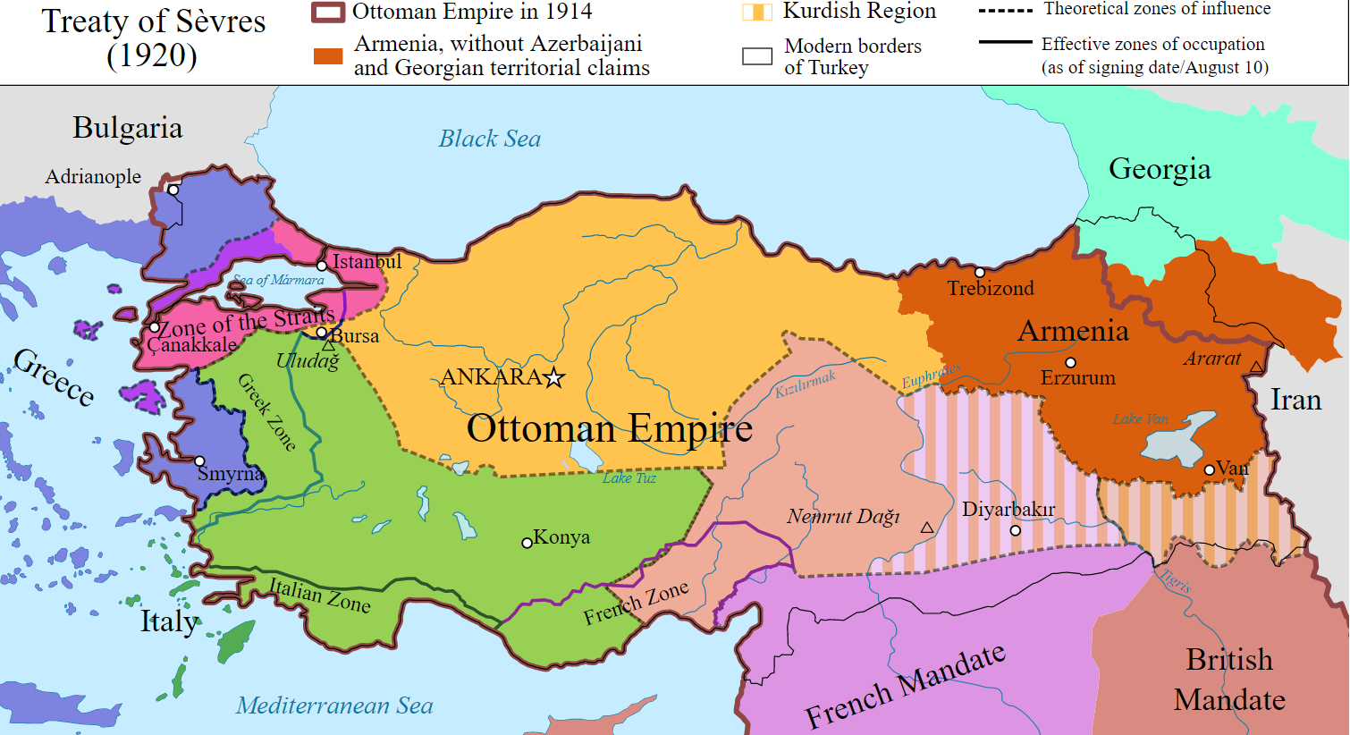 Invasion Of Turkeyfrance, Britain, Italy, Greece And Armenia throughout Map Of Turkey And Greece And Italy