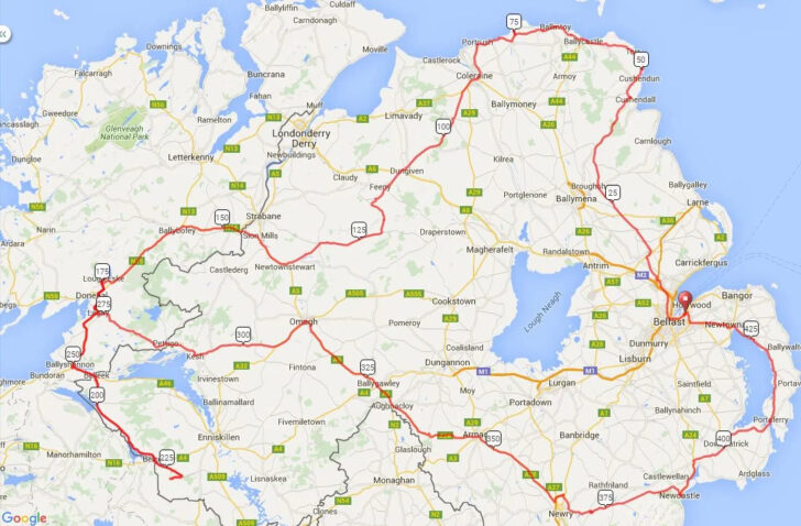 Google Map of Ireland and Northern Ireland Google Map of Ireland and Northern Ireland