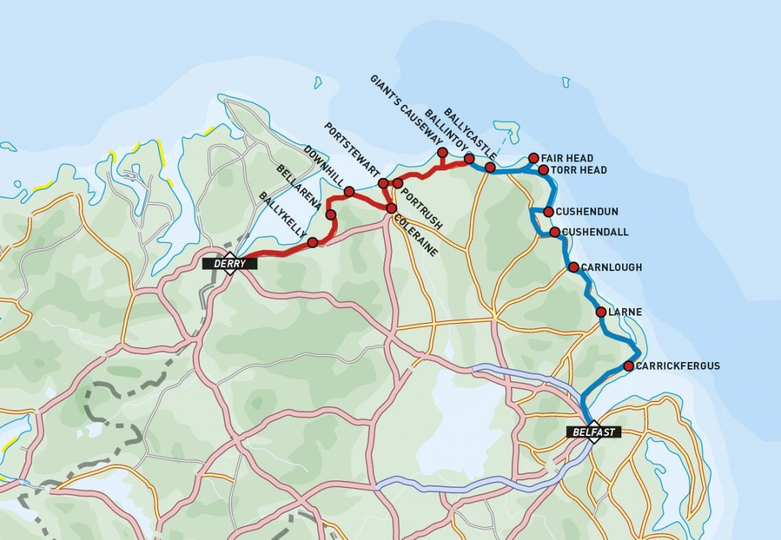 Ireland-North-Coast-Map - Adventure Bike Rider throughout Map of North Coast Northern Ireland