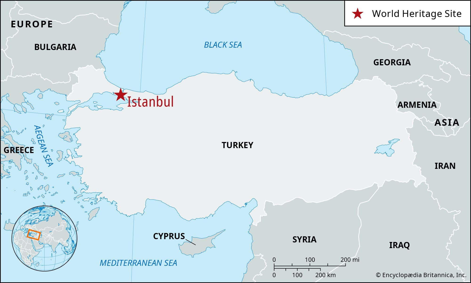 Istanbul | History, Population, Map, &amp;amp; Facts | Britannica for Map Of Istanbul Showing Europe And Asia